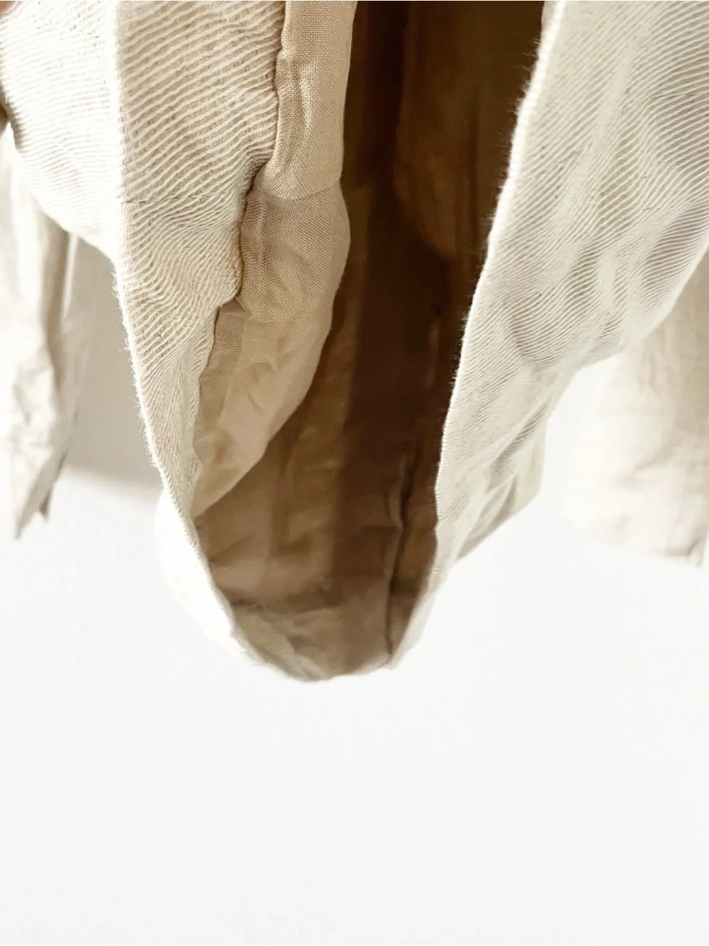 Free People Linen Blend Oversized Cream Boho Chic Minimalist Jacket Blazer
